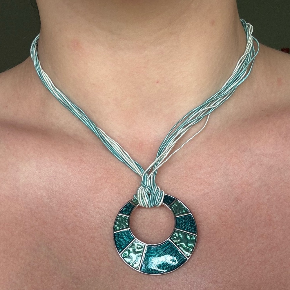 Lia Sofia Teal Pendant Necklace!